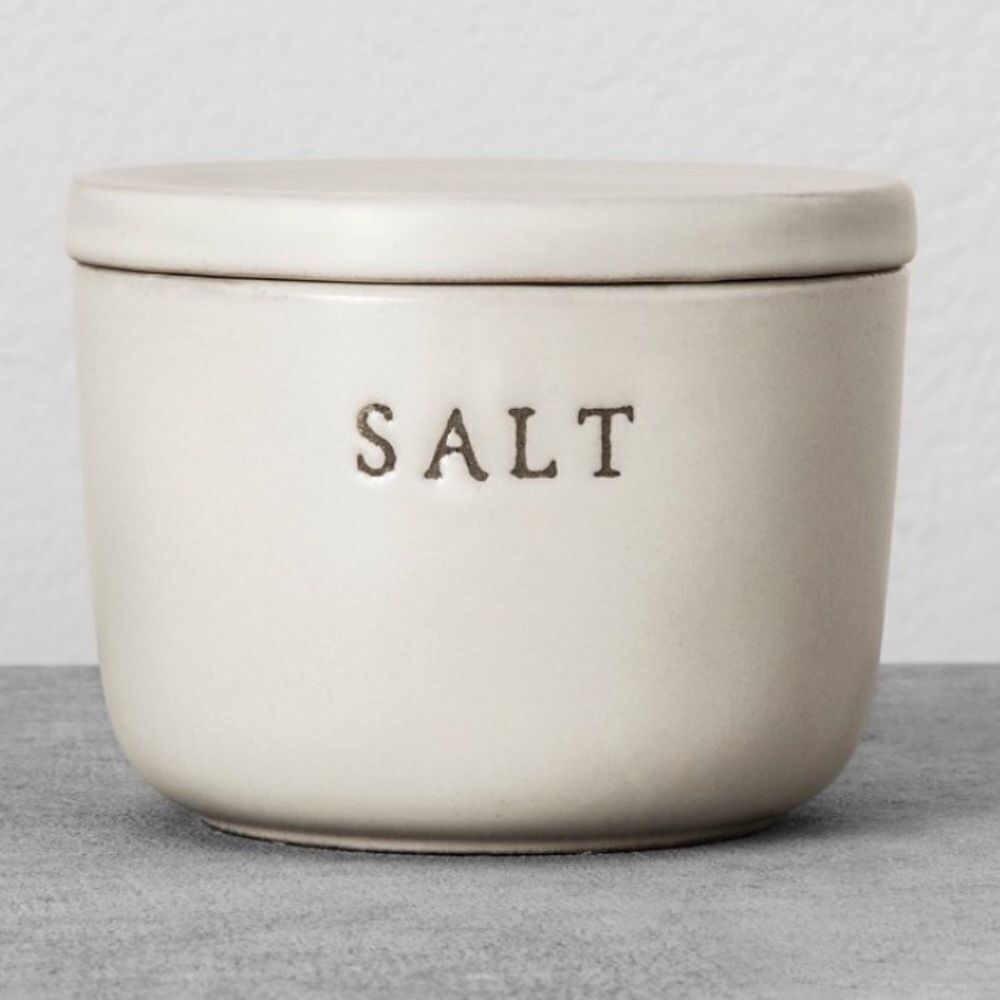 Hearth & Hand Salt Stoneware Container